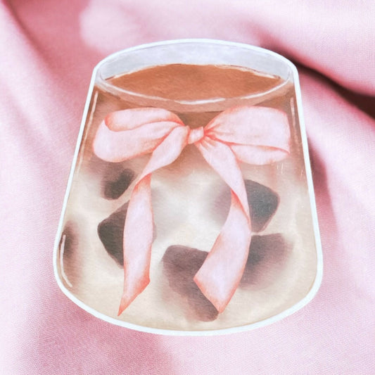 Iced Coffee Bow Sticker