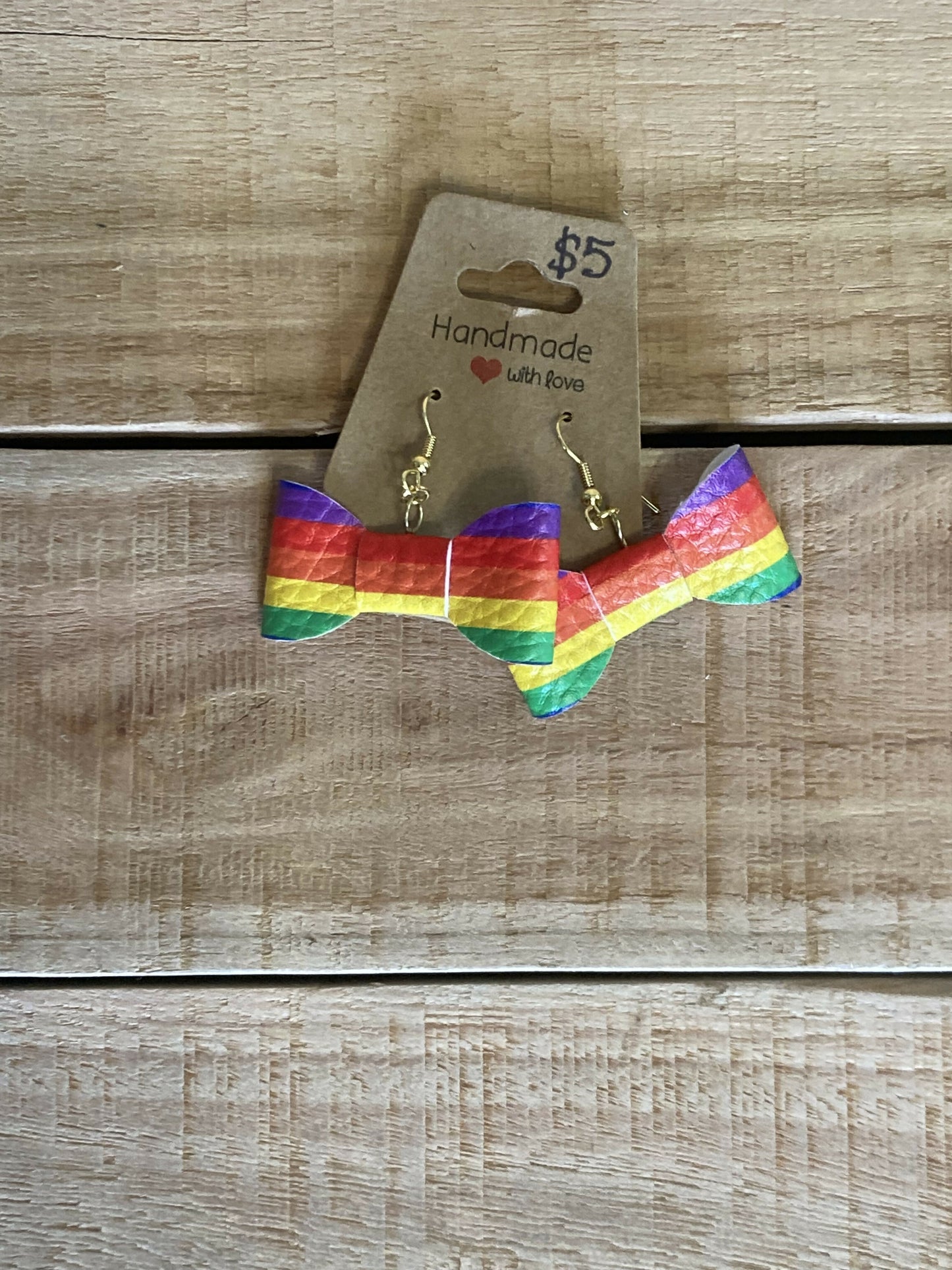 Rainbow Bow Earrings