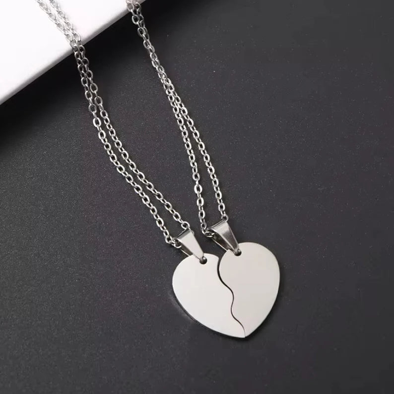 BFF Split Heart Necklace Set