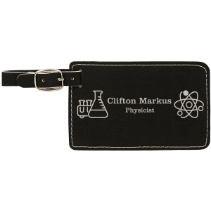 4 1/4" x 2 3/4" Leatherette Luggage Tag