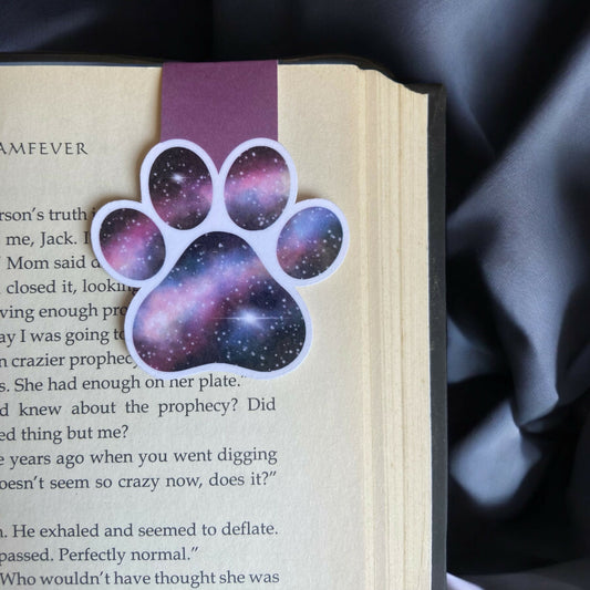 Dog Paw Galaxy Magnetic Bookmark