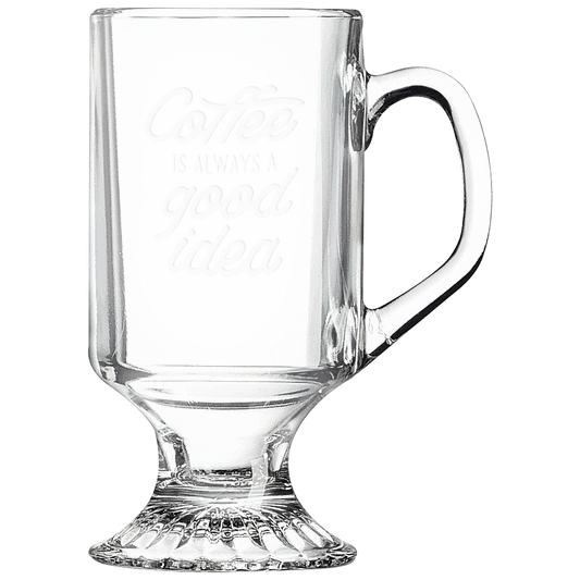 Clear Footed Coffee Mug