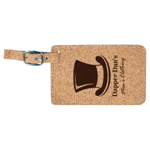 4 1/4" x 2 3/4" Leatherette Luggage Tag