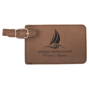 4 1/4" x 2 3/4" Leatherette Luggage Tag