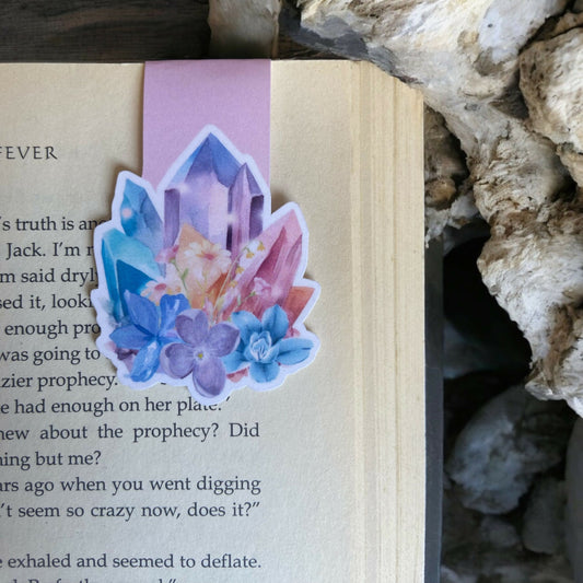 Crystal Flower Magnetic Bookmark