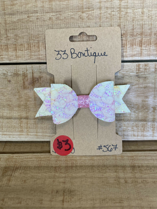 Multi Colored Hair Bow Clip