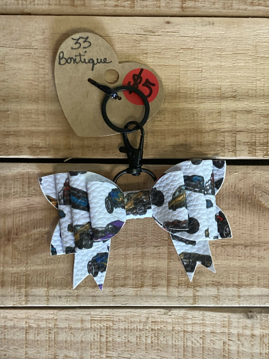 Muscle Car Bow Keychain