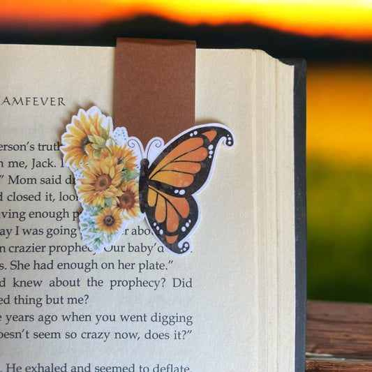 Sunflower Butteryfly Magnetic Bookmark