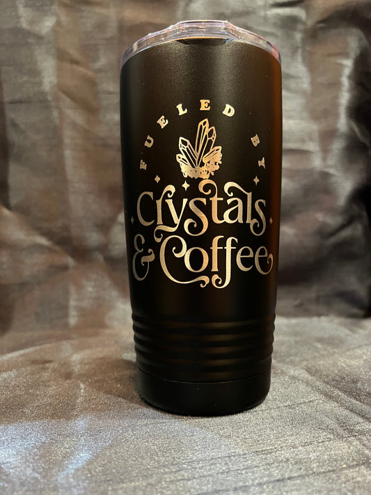 Fueled by crystals and coffee 20oz Polar Camel Tumbler