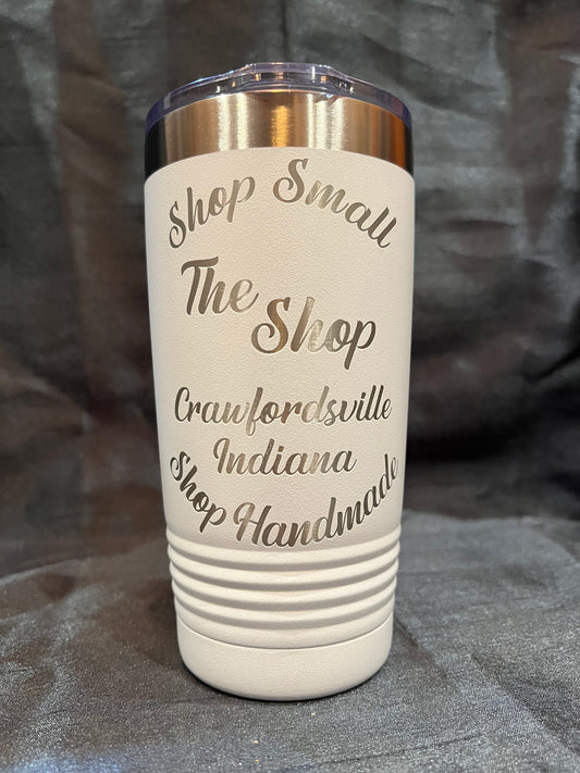 Shop Small Shop Handmade logo 20oz Polar Camel Tumbler