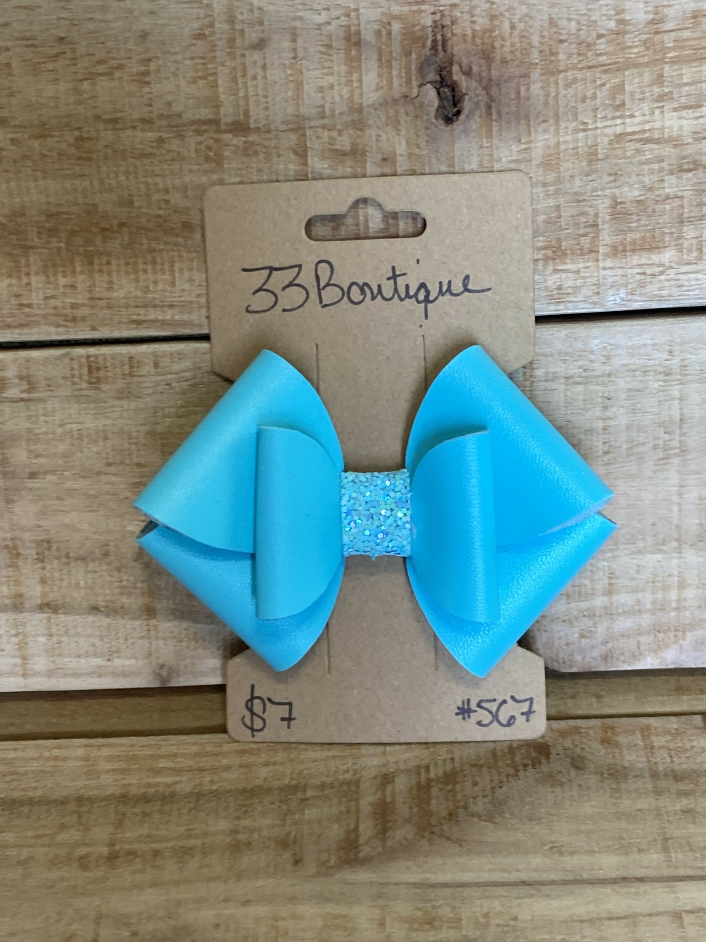 Light Blue Hair Bow Clip