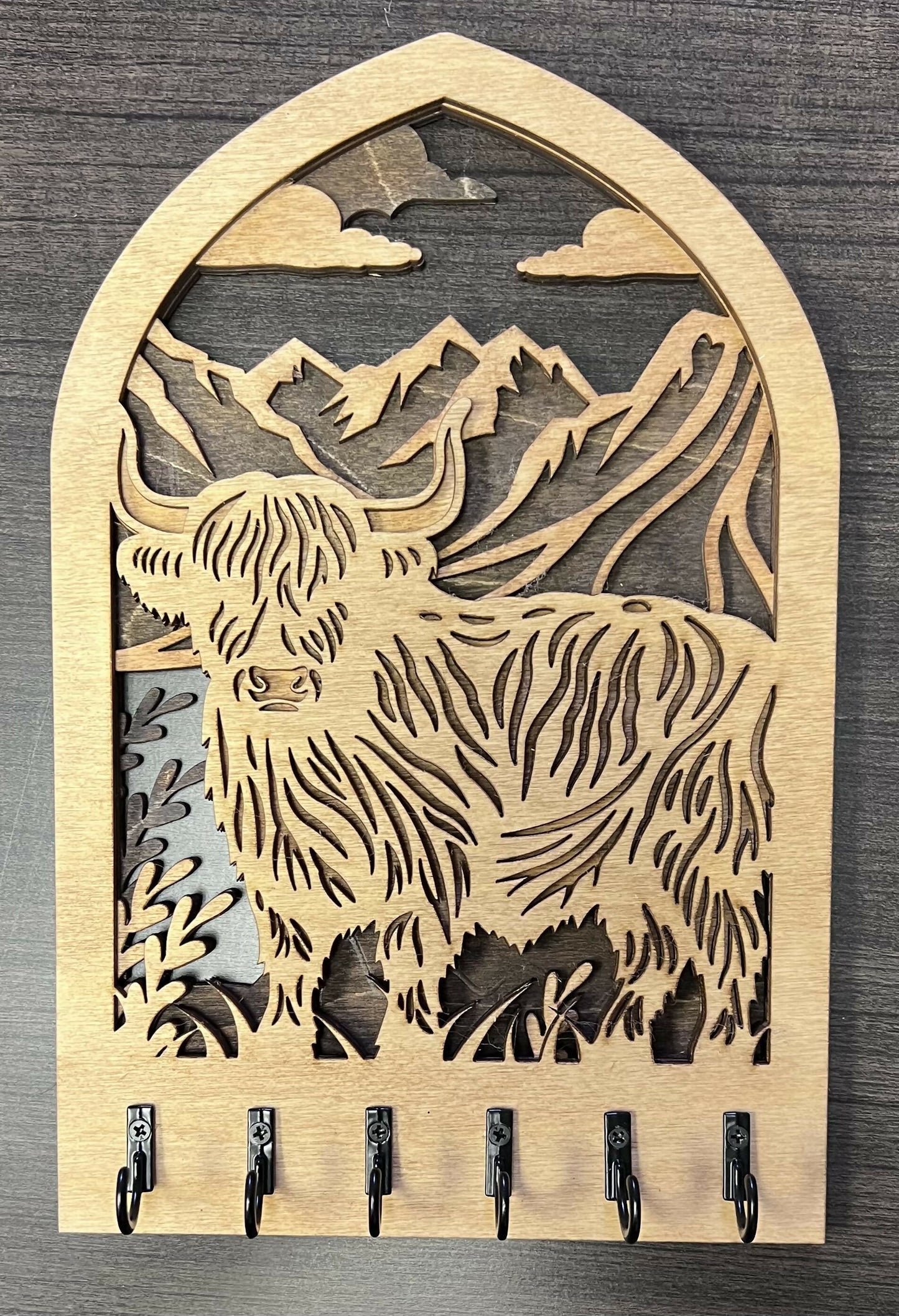 Highland Cow Key Holder