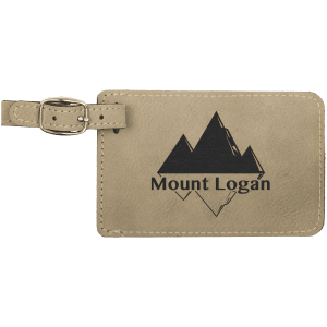 4 1/4" x 2 3/4" Leatherette Luggage Tag