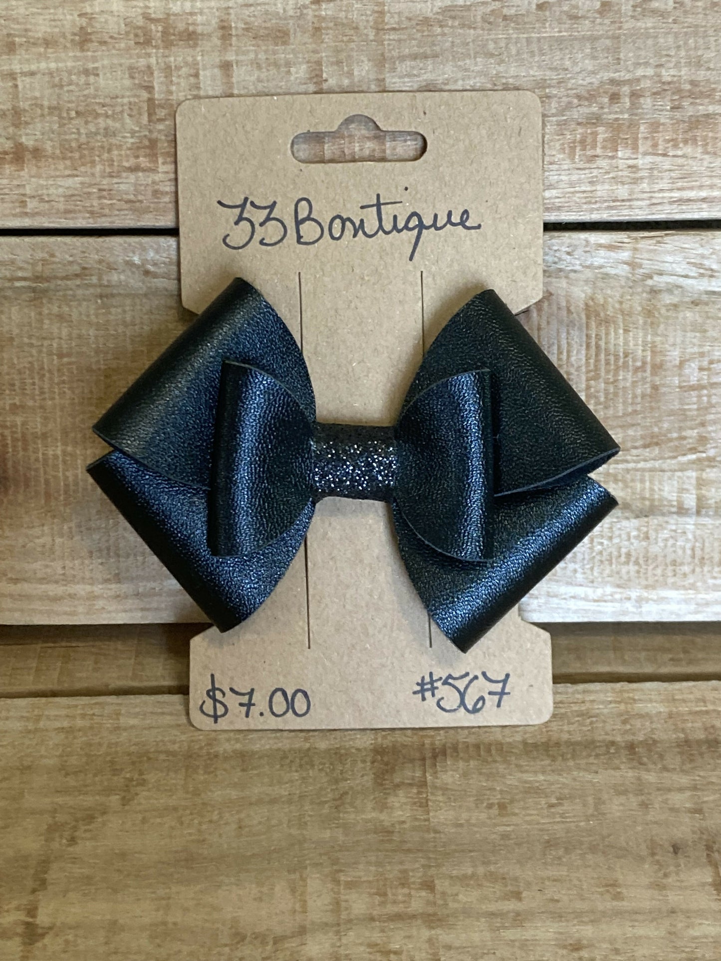 Black Hair Bow Clip