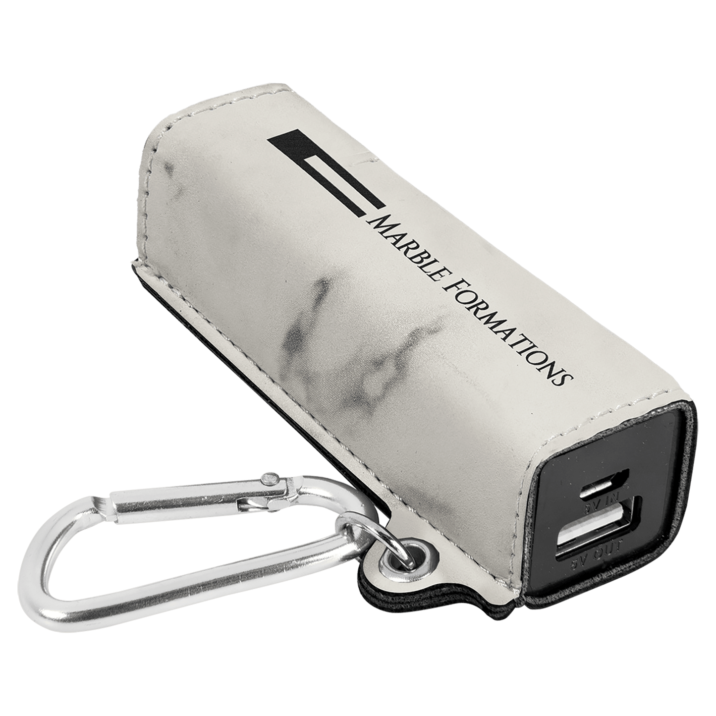 Laserable Leatherette 2200 mAh Power Bank with USB Cord