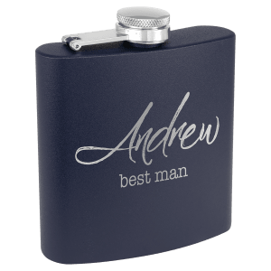 6 oz. Powder Coated Stainless Steel Flask