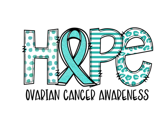 Hope Ovarian Cancer Awareness Decal