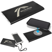 Load image into Gallery viewer, 8000MAH Power Bank &amp; Wireless Anodized Aluminum Charger with Power Cord - Engraved Your Design

