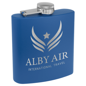 6 oz. Powder Coated Stainless Steel Flask