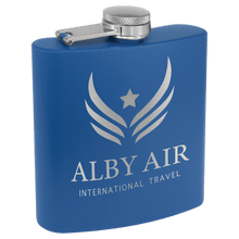 Load image into Gallery viewer, 6 oz. Powder Coated Stainless Steel Flask
