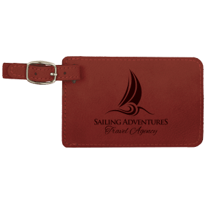 4 1/4" x 2 3/4" Leatherette Luggage Tag