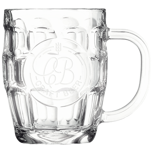 Beer Mug with Handle & Round Engraving Area - 20 oz