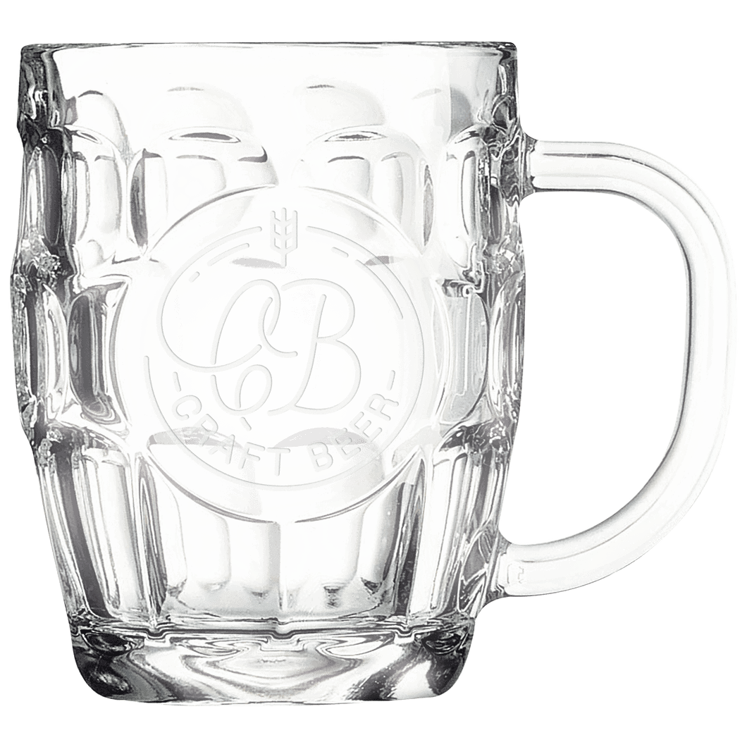 Beer Mug with Handle & Round Engraving Area - 20 oz