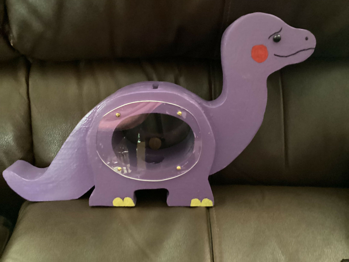 Purple dinosaur bank