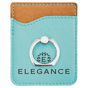 Leatherette Phone Wallet with Ring