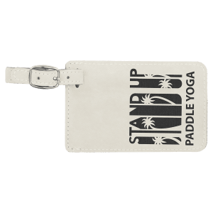 4 1/4" x 2 3/4" Leatherette Luggage Tag