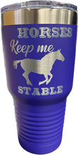 Load image into Gallery viewer, Horses keep me stable 20oz Polar Camel Tumbler
